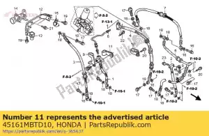 Honda 45161MBTD10 clamper, flexible de frein - La partie au fond