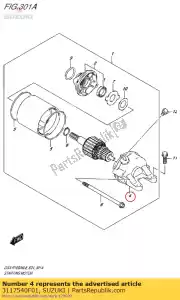 suzuki 3117540F01 conjunto de marco - Lado inferior