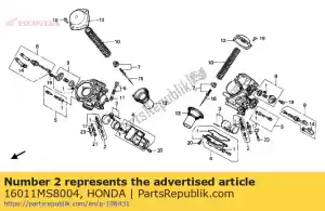 Honda 16011MS8004 conjunto de assento, válvula - Lado inferior