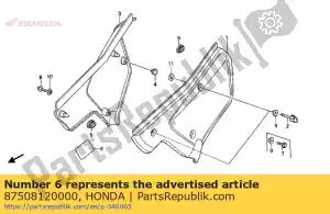 Honda 87508120000 etykieta, filtr powietrza - Dół