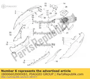 Piaggio Group 1B006602000XB3 spoiler inferiore destro - Il fondo