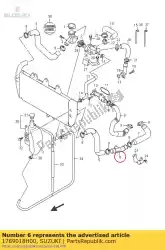 Here you can order the pipe comp,radia from Suzuki, with part number 1789018H00: