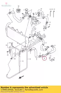 suzuki 1789018H00 pipe comp,radia - Bottom side