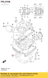 Suzuki 1114132E00 pakking, cil. kop - Onderkant