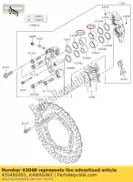 430480001, Kawasaki, pinça de pistão zr1000-a1 kawasaki  z 800 900 1000 2003 2004 2005 2006 2013 2014 2015 2016 2017 2018 2019 2020 2021, Novo