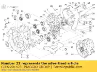 GU92201423, Piaggio Group, ?o?ysko kulkowe 20x52x17 moto-guzzi mgs v 1100 1200 1999 2001 2002 2003 2004, Nowy