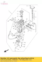 Ici, vous pouvez commander le ensemble de soupape à pointeau auprès de Yamaha , avec le numéro de pièce 5UH141072000: