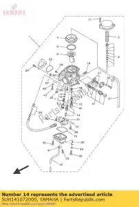 yamaha 5UH141072000 ensemble de soupape à pointeau - La partie au fond