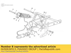 Aquí puede pedir nuez de Piaggio Group , con el número de pieza GU92630513: