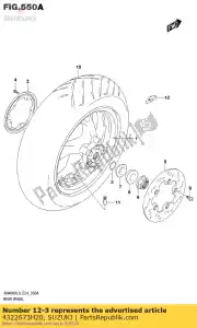 suzuki 4322673H20 balancer, wiel - Onderkant