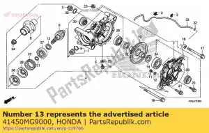 Honda 41450MG9000 calço a, engrenagem do pinhão (1.32 - Lado inferior