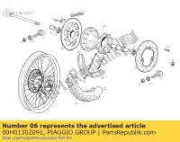 00H01302091, Piaggio Group, Entretoise de roulement derbi senda 50 2002 2003, Nouveau