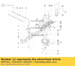 Aprilia 890302, Trasmissione a leva gas, OEM: Aprilia 890302