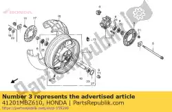 Aqui você pode pedir o roda dentada, acionada final (42t) em Honda , com o número da peça 41201MBZ610: