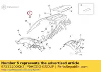 67222200XH3, Piaggio Group, Plug rh aprilia atlantic 125 300 2010 2011, Novo