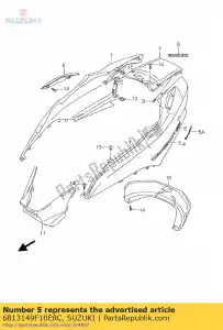 suzuki 6813149F10E8C embleem 125 - Onderkant