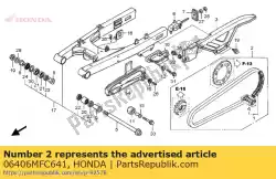 Ici, vous pouvez commander le kit de chaîne, entraînement auprès de Honda , avec le numéro de pièce 06406MFC641: