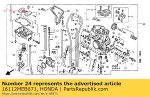 Honda 16112MEB671 válvula, acelerador - Lado inferior