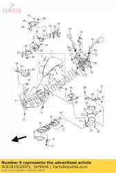 Here you can order the body, front upper 1 from Yamaha, with part number 4C82835G00P1: