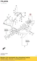 Ici, vous pouvez commander le capot, capot latéral auprès de Suzuki , avec le numéro de pièce 9458014J00: