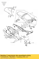 T2304201FE, Triumph, mldg, side, rear, rh, pntd, yellow triumph speed triple speed triple 210445 > 461331 1050 2005 2006 2007 2008 2009 2010 2011 2012, New