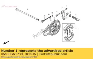 Honda 06430GN1730 schoenen set, rem (vraag) - Onderkant