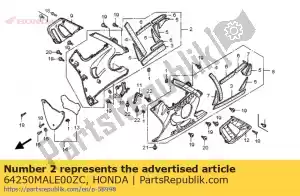 Honda 64250MALE00ZC kap, * type2 * - Onderkant