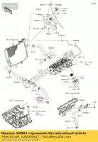 390620166, Kawasaki, refroidissement par tuyau, tuyau avec pompe zx600 kawasaki  zx 600 636 2007 2008 2009 2010 2011 2012 2013 2014 2015 2016 2017 2018 2019 2021, Nouveau