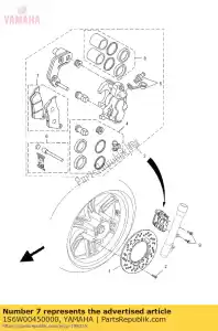 yamaha 1S6W00450000 brake pad kit - Bottom side