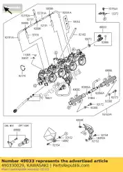 Aquí puede pedir boquilla de inyección zr800ads de Kawasaki , con el número de pieza 490330029: