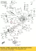 11061Y018, Kawasaki, joint kvf300ccf kawasaki  brute force kvf 50 90 300 2012 2013 2015 2016 2017 2018 2019 2020 2021, Nouveau