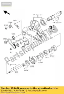 kawasaki 120460011 sprocket,15t vn2000-a1h - Bottom side