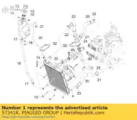 57341R, Piaggio Group, Waterkoeler aprilia gilera  gp srv zapm55103, zd4m55104, zapm55104 800 850 2007 2009 2012 2016 2017 2018 2019, Nieuw