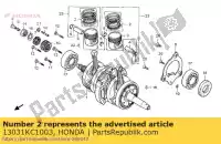 13031KC1003, Honda, conjunto de anéis, pistão (0,50) (nipônico) honda ca cb 125 1988 1995 1996, Novo