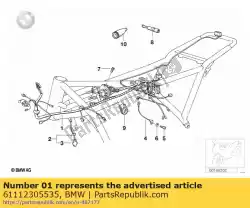 Qui puoi ordinare cablaggio telaio (dal 09/1992) (al 07/1993) da BMW , con numero parte 61112305535: