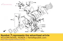 Qui puoi ordinare resta, fr. Morsetto del tubo flessibile del freno da Honda , con numero parte 45163MCWD00: