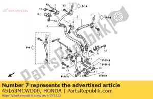 honda 45163MCWD00 resta, fr. morsetto del tubo flessibile del freno - Il fondo