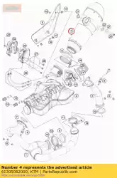 Ici, vous pouvez commander le silencieux cpl. Etats-unis auprès de KTM , avec le numéro de pièce 61305082000: