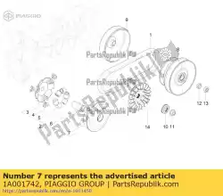 Aquí puede pedir carcasa completa de rodillos de Piaggio Group , con el número de pieza 1A001742: