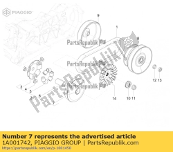 Aprilia 1A001742, Boîtier de rouleau complet, OEM: Aprilia 1A001742