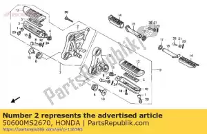 honda 50600MS2670 titular, r. passo - Lado inferior