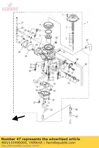 yamaha 4WV143490000 tuyau - La partie au fond