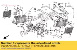 Aqui você pode pedir o sudário comp. Em Honda , com o número da peça 19015MBB003: