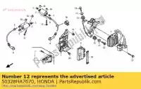 50328HA7670, Honda, gomma a, portabatteria honda cmx rebel c xl transalp v st pan european a  va cbr f cmx450c cbr600f st1300 st1300a xl700v xl700va 450 700 1300 600 , Nuovo