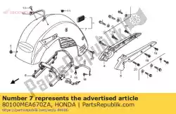 Aqui você pode pedir o fender comp, * nh1 * em Honda , com o número da peça 80100MEA670ZA: