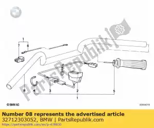 bmw 32712303052 manubrio, rialzato, manopola riscaldata, nero (dal 08/1990) - Il fondo