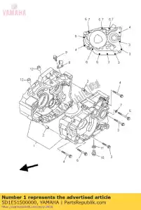 Yamaha 5D1E51500000 carter moteur - La partie au fond