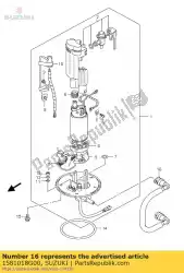 Qui puoi ordinare tubo flessibile, carburante da Suzuki , con numero parte 1581018G00: