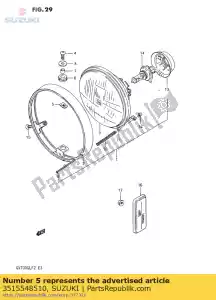 Suzuki 3515548510 nut,h.l.adjust. - Bottom side