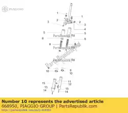 Ici, vous pouvez commander le joint huile auprès de Piaggio Group , avec le numéro de pièce 668950:
